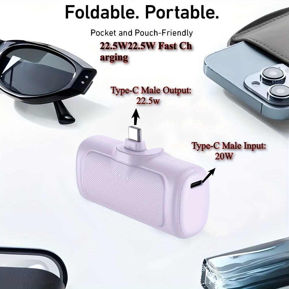 Power bank para carga durante viajes y uso diario | 5000mAh y 22.5W