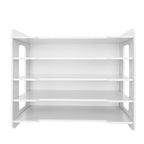Organizador de bandeja de letras con 5 compartimentos de almacenamiento, bandeja de letras blanca, organizador de papel A4 para escritorio de oficina, bandejas de escritorio blancas con compartimentos, bandejas de papel apilables con construcción de espig