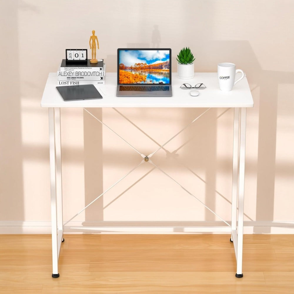 Mesa Escritorio Plegable, Mesa de Oficina Plegable, para Ordenador, Pequeño Mesa Ordenador Plegable Escritorios portátiles para Estudio, Casa Oficina 80x40x75cm