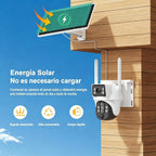 Cámara de Seguridad Exterior XIAOVV: Ofrece Versiones WiFi 2.4G o 4G LTE; Cámara PTZ con Zoom de 10x | Carga Solar | Rotación Horizontal de 355° y Rotación Vertical de 90° | Detección de Movimiento con IA, Área de Detección, Audio Bidireccional, Almacenam