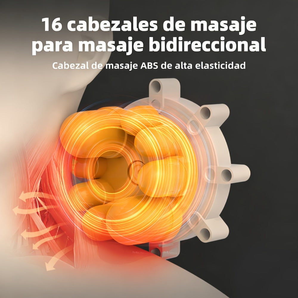 YUNSHAW Masajeador de Cuello con Calor, Masajeador Shiatsu para Cuello, Espalda, Hombro, Pie y Pierna, Masajeador de Amasamiento 3D Profundo para Casa, Oficina y Coche, Regalo Cómodo para Mamá/Papá/Mujeres/Hombres