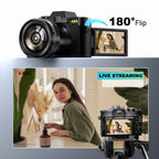 Cámara digital | Cámara Digital NBD, 48MP para Fotografía con WiFi y Control por App, Cámara 4K para Vlogging, Cámara Compacta, Ideal para