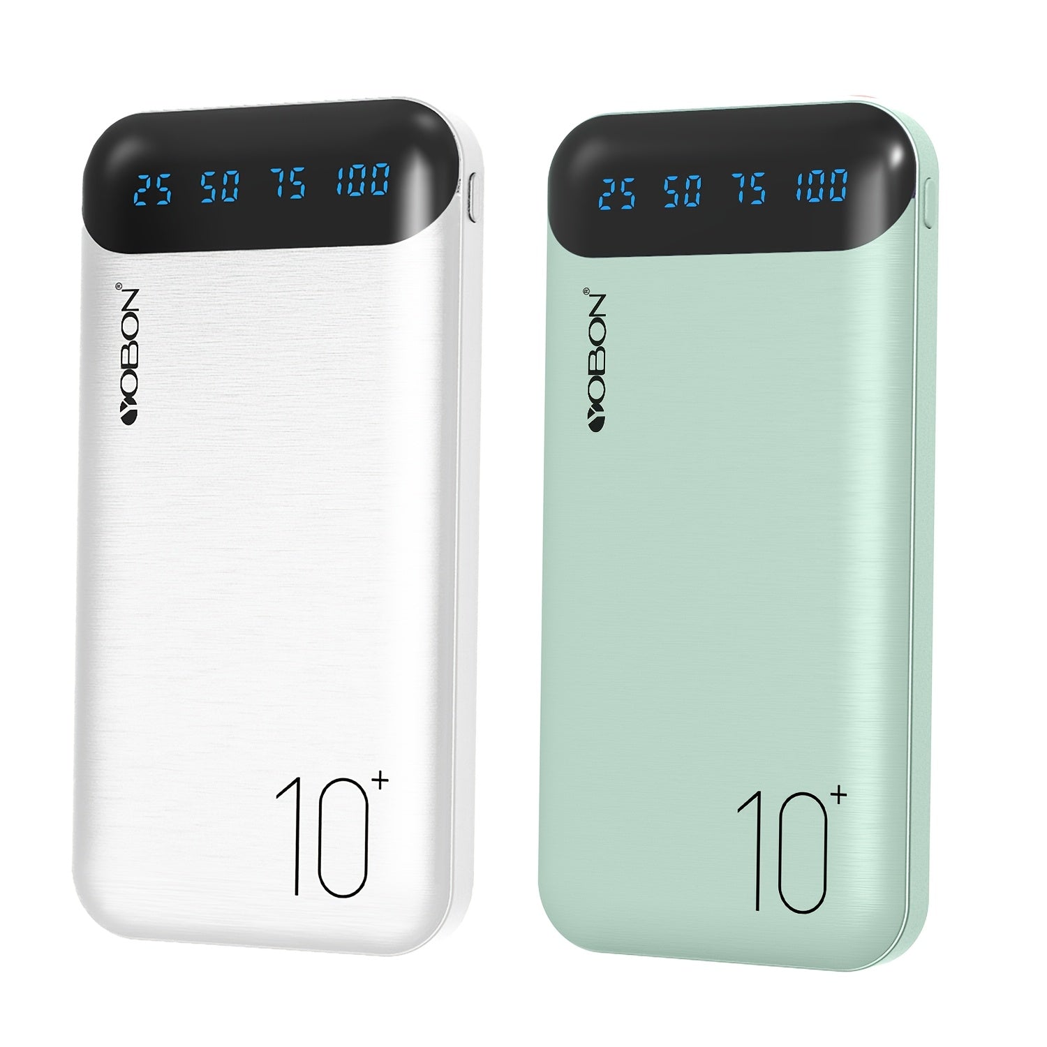 Paquete de 2 baterías externas, banco de poder de 22,5 vatios y 10000 mAh, cargador portátil con carga rápida LED, compatible con teléfonos inteligentes, tabletas, etc.
