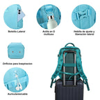 Mochila de cabina expandible 40x25x20-25cm | compartimiento para zapatillas | Mochila casual compatible con portátil 14 pulgadas