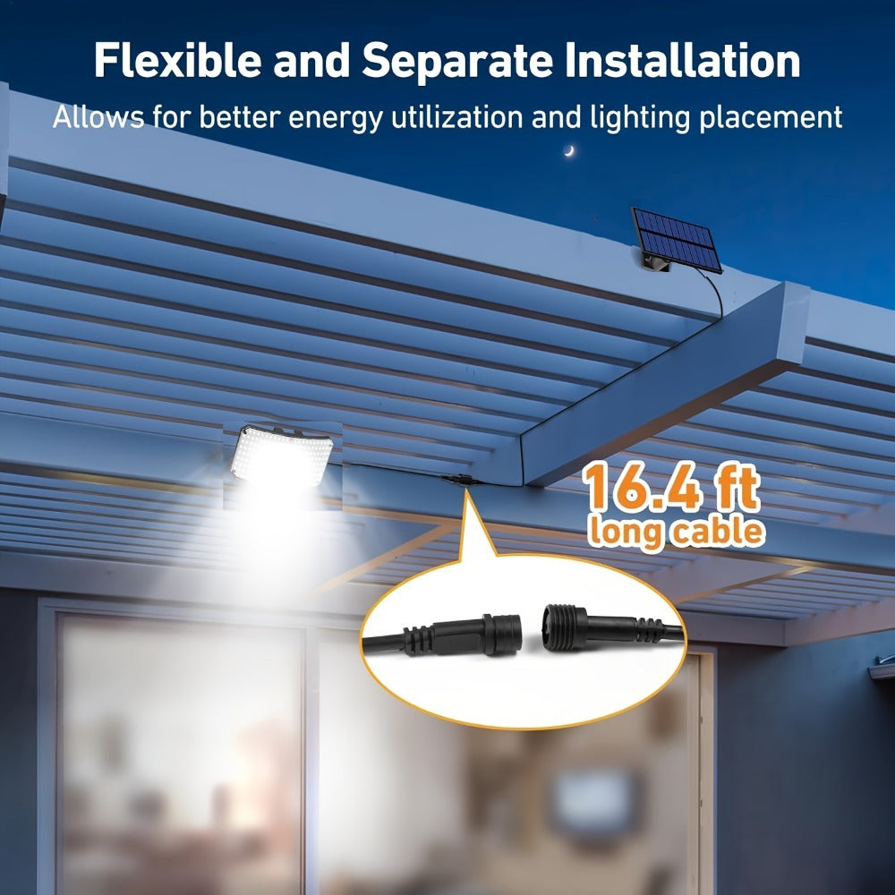 Luz solar exterior con sensor 3pcs | Jardín patio garaje y seguridad