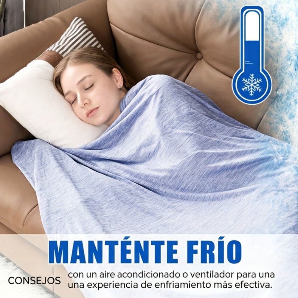 Mantas Refrescantes para Personas Calientes - Manta de Verano Delgada, Ligera, Transpirable, Suave, de Doble Cara, Mejorada para Cama, Sofá, Sillón, Mantiene Fresco para Sudores Nocturnos