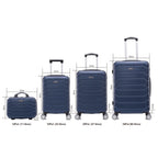 Conjunto de Maletas de Viaje Elegantes: Carcasa Ligera de ABS, Cerradura Numérica, 4 Ruedas Giratorias 360, Asa Telescpica de Aluminio Aleado Juego de Maletas Set Trolley Maleta Cabina ( 6999 8001 8002 )