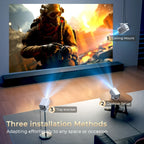 Proyector inteligente portátil compatible con 4K con Wifi6 y BT5.4, nativo 1080P, 690ANSI, Android 11, enfoque automático y corrección automática de trapezoidal, proyector de cine en casa para películas, juegos, uso educativo, presentación multimedia, Pro