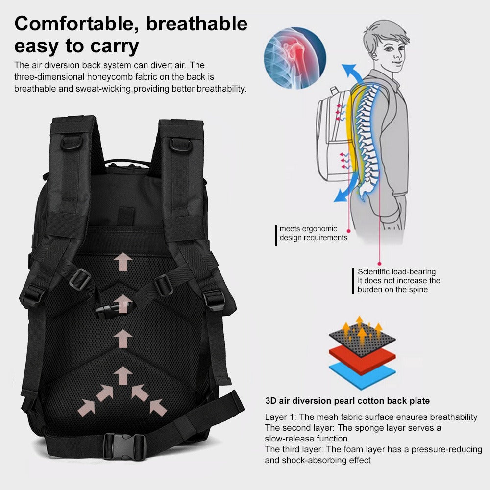 Mochilas táctica 45L Gran Capacidad Mochila Crossfit Plegable Mochila para acampar,mochilas de senderismo, trekking mochila para viajes
