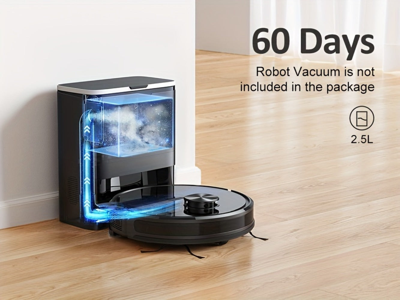 Estación de Succión Lubluelu 2.5L, Base Vacía SOLO para SL60D y SL61, ¡¡NOTA!! NO Compatible con SL68 ni L15 ni L20