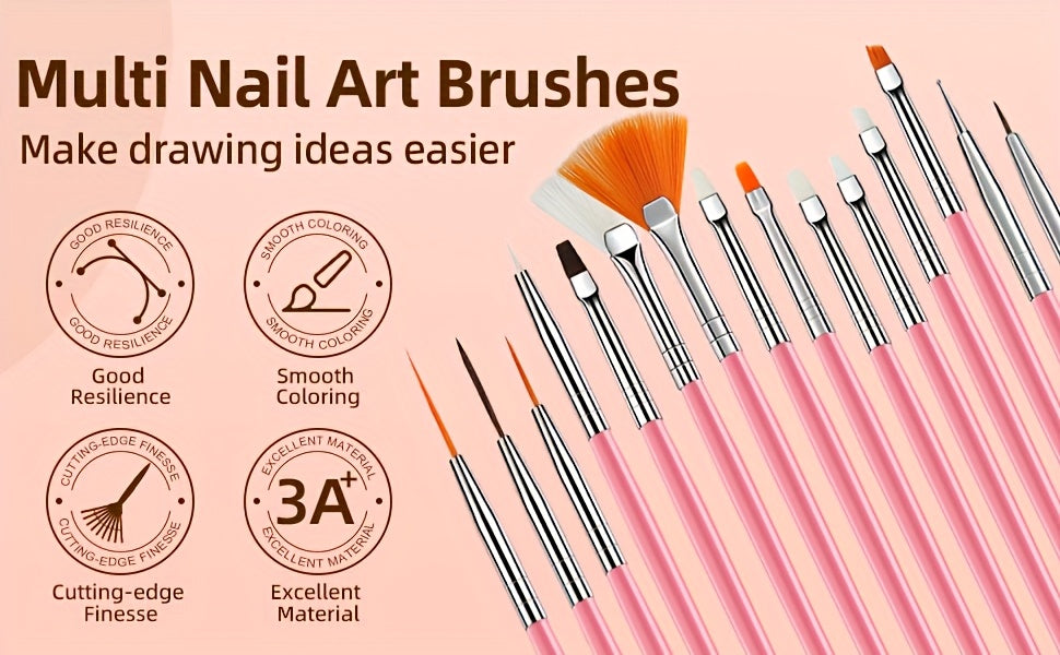 Kit de acrílico para principiantes con colores nude, transparente y rosa intensa, incluye herramientas para uñas, polvo de acrílico con glitter, líquido acrílico, lámpara LED y juego de taladro para extensión de uñas