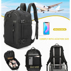 Mochila de cabina 40 x 20 x 25 cm (20 L) | Mochila ideal para viajes en avión | Mochila de cabina para hombre y mujer para el trabajo, viajes, senderismo y escuela