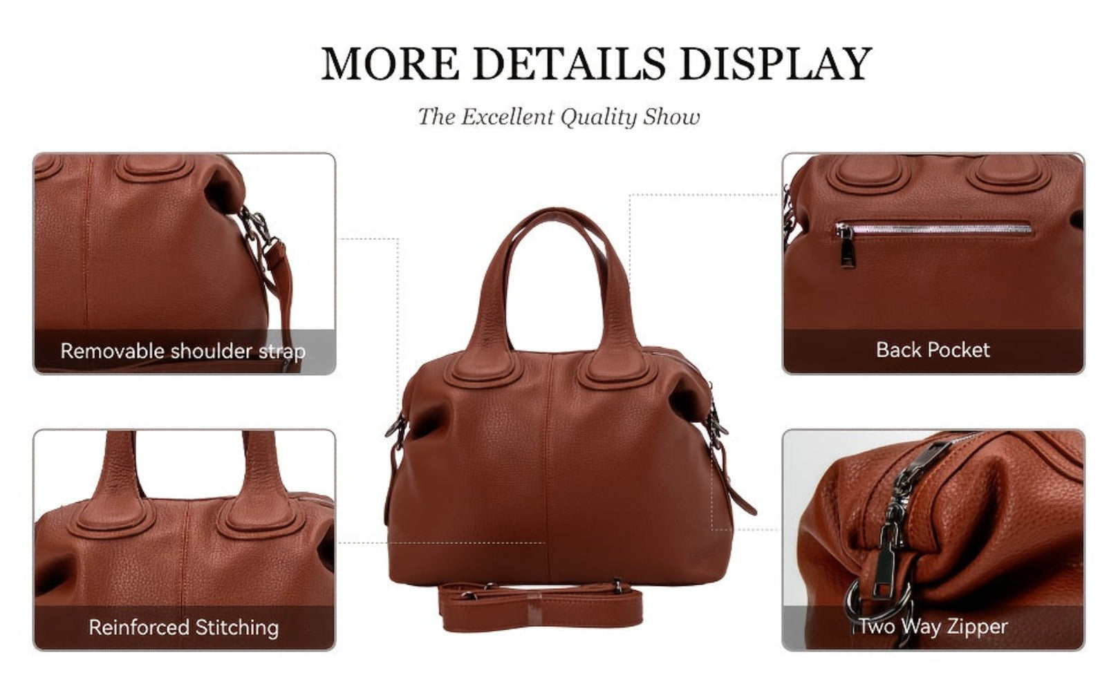 Bolso de Hombro Tote Suave y Cómodo de Color Sólido, Bolso de Uso Diario y Combinable para Mujeres