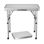 Mesa Plegable de 60x45x26/56cm, Resistente y Ajustable, Ideal para Camping, Picnic, Fiestas al Aire Libre y BBQ. Mesa Portátil con Asa de Transporte, Perfecta para Jardín, Cocina y Exteriores. ¡La Mesa BBQ de Aluminio Definitiva para tus Fiestas!