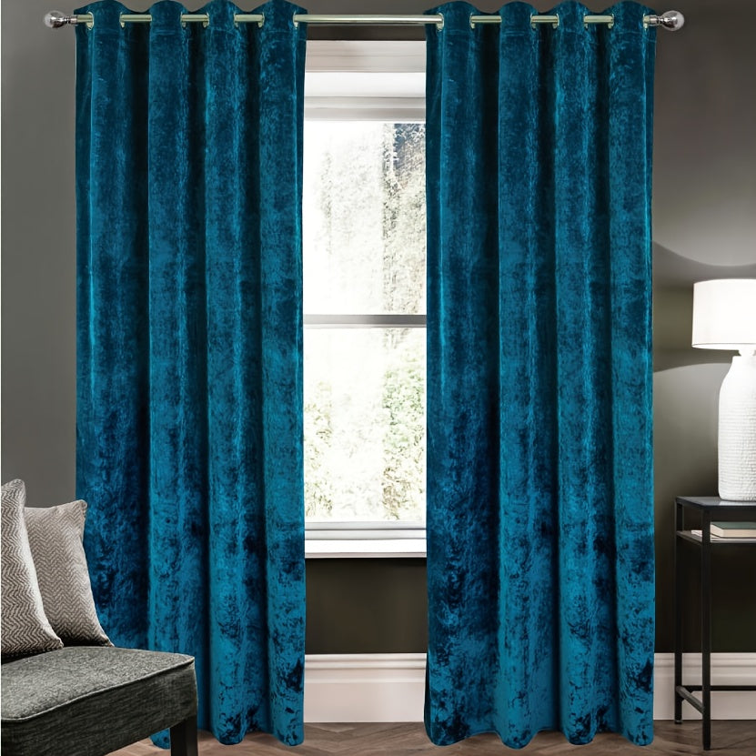 1 unidad - Cortinas opacas de tela gruesa de terciopelo de hielo, grado de sombreado superior al 85%, tamaño 140X260CM, varios colores, verticales y hermosas, sombreado y a prueba de viento, lavables a máquina, no se encogen, no se decoloran