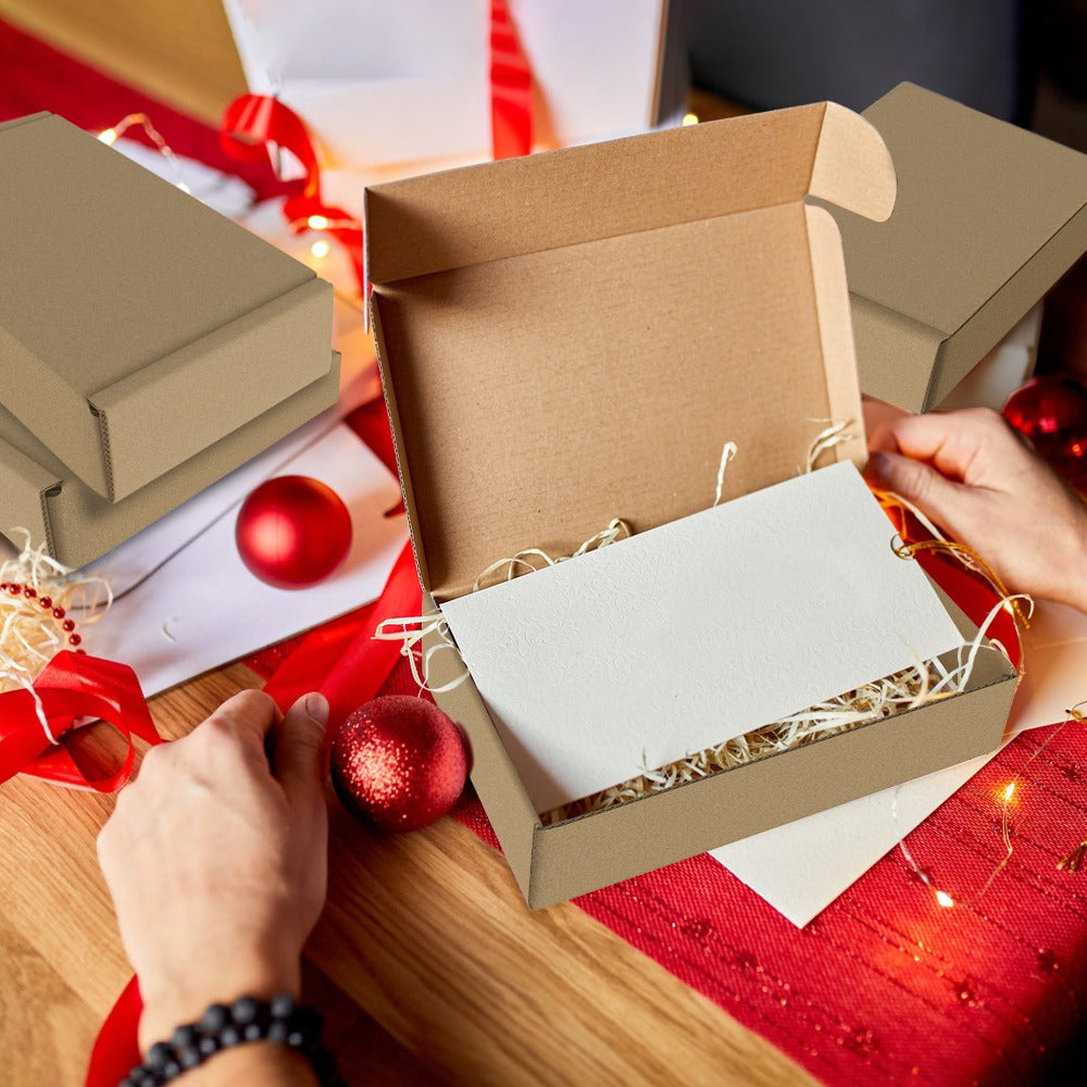 20 X Cajas de Envío Maxi con Forma de Letra, Cajas de Envío, Cajas Planas, Paquetes Plegables, Caja de Regalo, Paquete de Mercancías, Cajas de Envío, 150 X 140 X 40 Mm/200 X 150 X 50 Mm/320 X 220 X 50 Mm