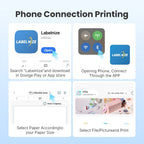 Impresora Térmica Portátil A10 Mejorada, Impresora Térmica Sin Tinta Compatible con Tamaño Carta US y A4, para Negocios/Oficina/Hogar, Compatible con Teléfono, Tablet y Laptop, Viene con 10 Hojas de Papel Térmico