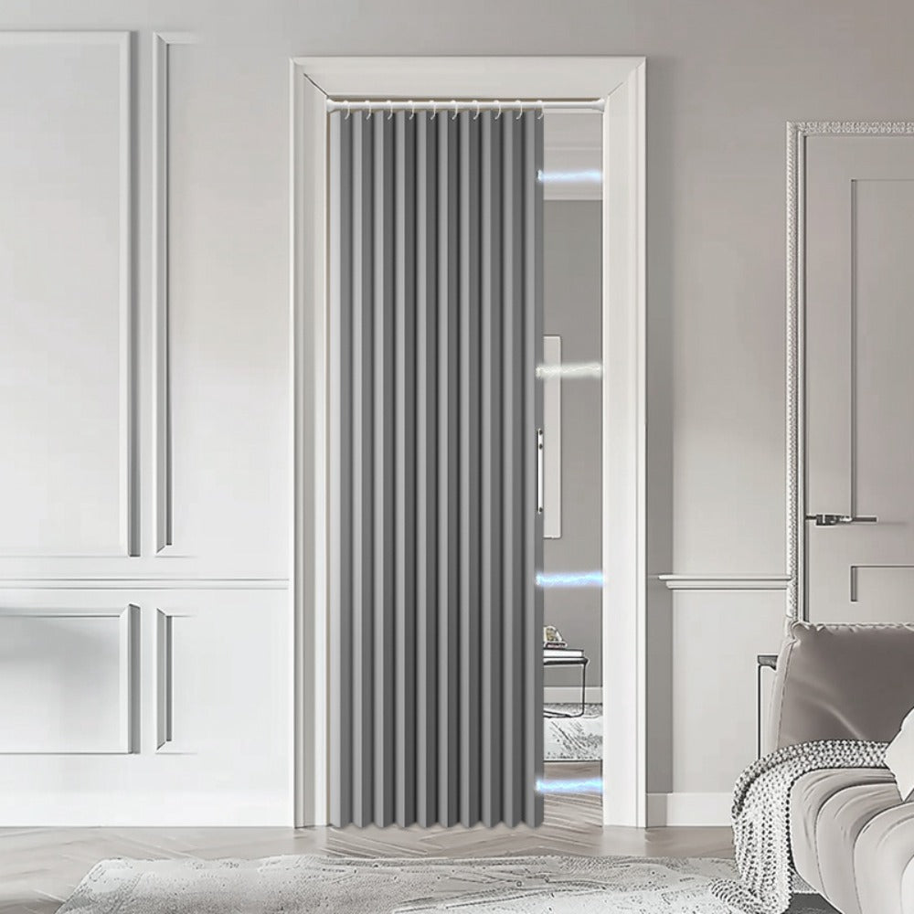 1 Cortina Magnética para Puerta, Cubierta Aislante para Puerta, Cortina Opaca para Puerta, Fácil de Instalar, Dormitorio, Sala de Estar, Cocina, División de Habitación