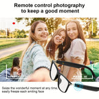 Gafas de Audio Inteligentes Multifuncionales con Altavoz Integrado y Tecnología Soundwave, Compatibles Con Llamadas Inalámbricas, Responder/Rechazar llamadas, Escuchar Música en las Gafas, Control por Foto, 85mAh*2 Batería Grande, Gran Autonomía, Diseño E