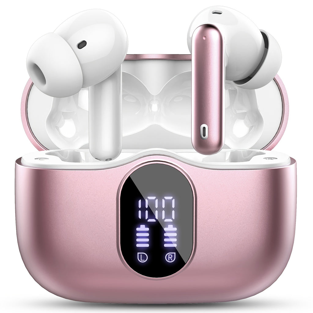Auriculares Bluetooth | Audífonos Inalámbricos, Auriculares Inalámbricos 5.3 con Sonido Estéreo de Graves, Micrófono con Cancelación de Ruido y