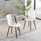 Sillas de comedor MCC Direct en conjunto de 4 piezas Hechas de terciopelo, patas de metal, sillas Lexi, sillas de diseño