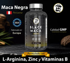 HN Maca Negra Andina en Cápsulas con Vitaminas B6, B12 y Zinc – Suplemento Alimenticio para Adultos, Formato de 50 Cápsulas Vegetales