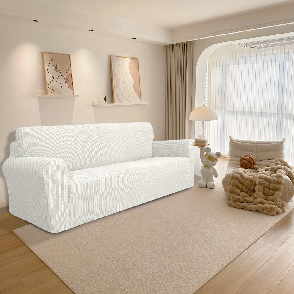 1 Funda Elástica para Sofá – Suave, Duradera, Antideslizante, Apta para Sofás de 1 a 4 Plazas, Lavable a Máquina, Resistente a Arañazos, Decoración Moderna para Sala de Estar, Dormitorio y Oficina