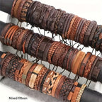 Paquete de 30 pulseras de cuero PU multicolor retro - Compatible con &, mezcla multicolor (,,,,,,) - Favores de fiesta, eventos promocionales, atuendo casual - & cómodo PU