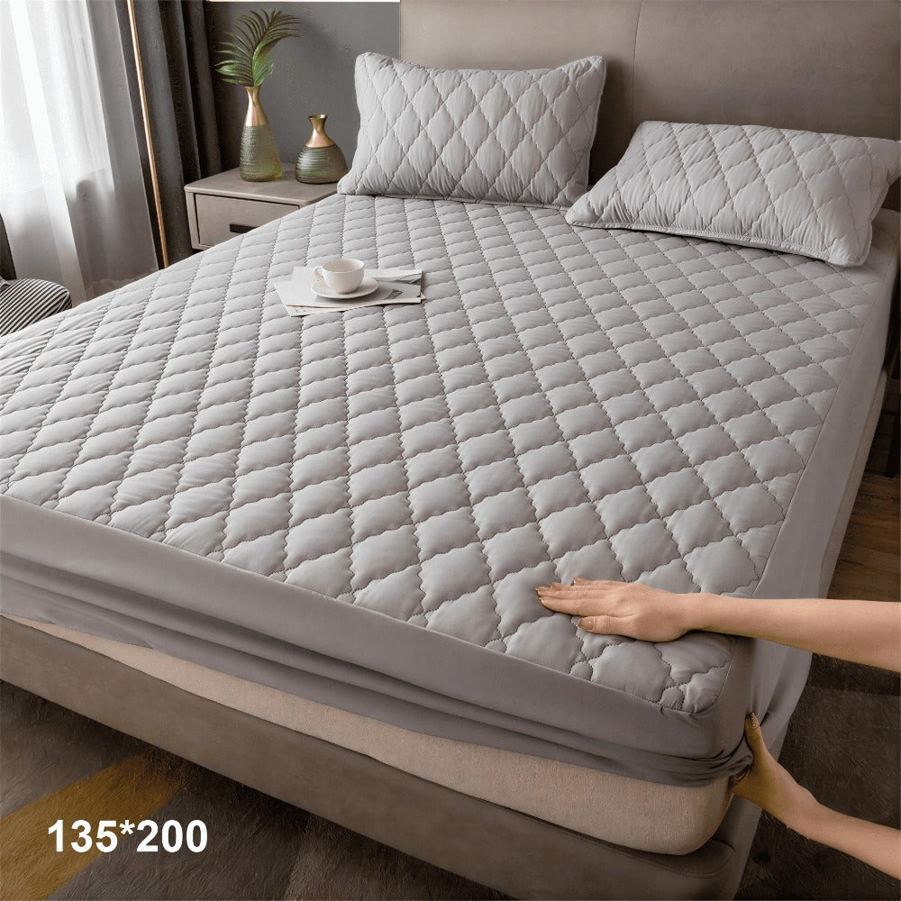 1 pc Protector de colchón acolchado, Súper Suave y Cómoda, Funda de colchón Elástico en Todo Contorno, Lavable a Máquina, Cubre de Colchón Ideal para Dormitorios, Habitaciones de Invitados, Residencias y Hoteles