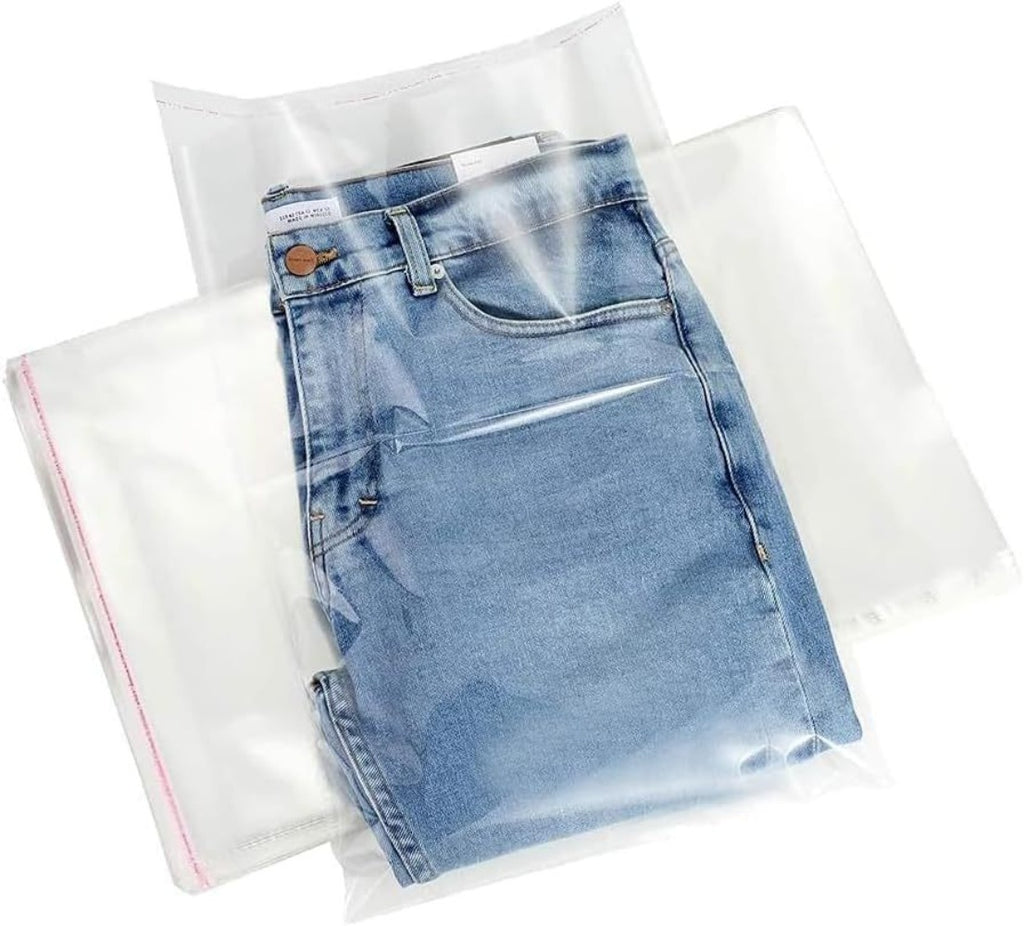 Bolsas Celofán Autoadhesivas OPP, Bolsas Transparente sin Orificios con Cierre Adhesivo, para Ropa, Camisetas, Regalos, Tarjetas y Joyas