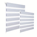 2 Piezas de Persianas Doble Rodillo - Semi-Transparentes y Opacas, Fácil Instalación Sin Taladro, 100% Poliéster, Diseño Lateral para Dormitorio, Sala o Baño, Decoración Hogareña Fácil de Limpiar, Estilo Clásico, Material Duradero, Persianas Ajustables pa