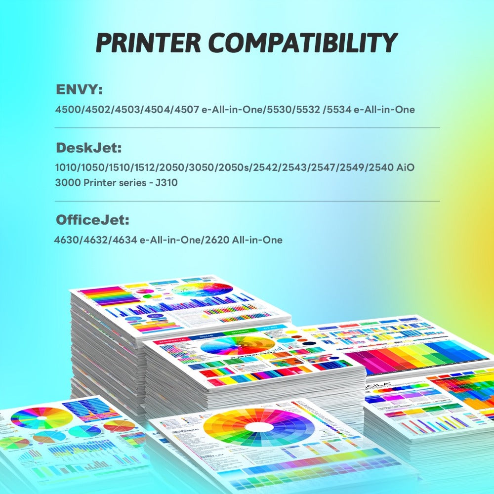 Cartuchos de tinta 301XL Color Negro Compatibles con Ink 301XL, compatibles con HP Envy 4500 4502 4504 5530 5532 Officejet 2620 2622 2624 4630 4632 1000 1050 1050A 1051A 1510 Impresora