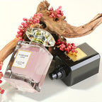 LASTAR Juego de 2 botellas de Eau de Parfum para mujer, 55 ml de perfume Shimmy Pink con delicado aroma floral, 55 ml de elegante botella negra con aroma  y especiado, fragancia de larga duración, regalos de Navidad/Año Nuevo (paquete de 2)