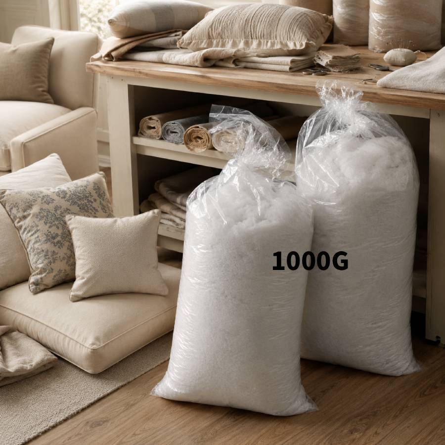 Relleno para almohadas | Relleno para cojines de respaldo | Relleno de microfibra de 1000 g o 500 g | Suave y cómodo | Apto para cojines, almohadas y manualidades