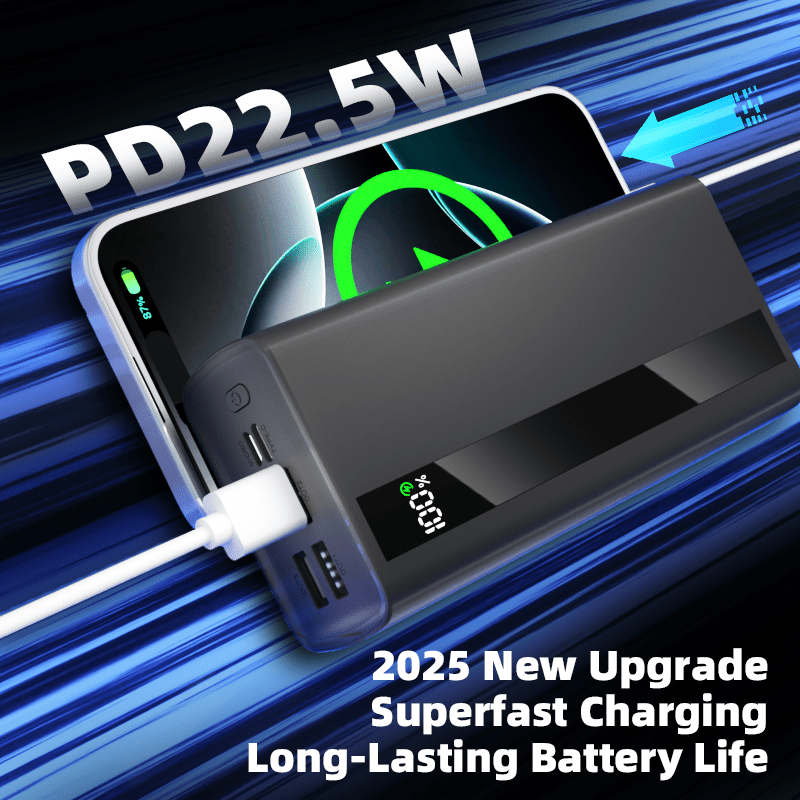 Power bank para carga durante viajes y uso diario | 40000mAh y 22.5W