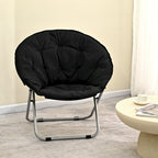 Silla de Luna Plegable y Sobredimensionada con Cojín Acolchado – Cómoda Sillón Redondo para Dormitorio, Residencia Universitaria, Salón o Balcón