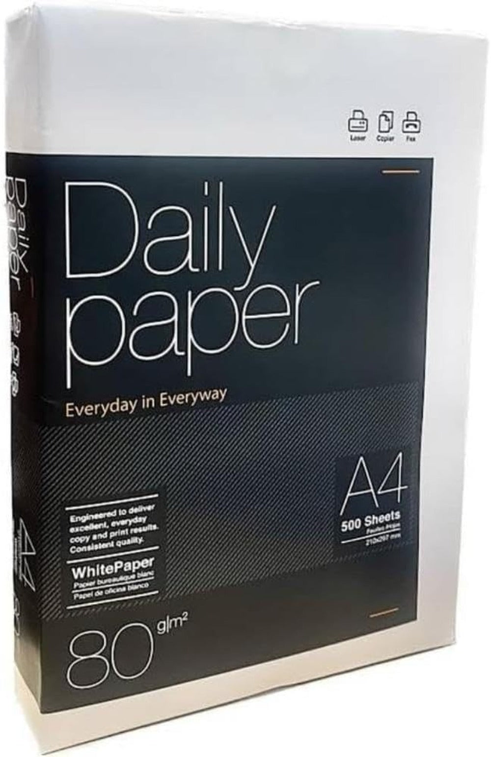 Paquetes folio A4 500 hojas Daily Paper - Papel multiusos para impresora y fotocopiadora tanto doméstica como oficina - papel blanco de 80 gramos - Fabricado por Navigator Paper - folios económicos - papel barato - Disponible en tres formatos: un paquete,