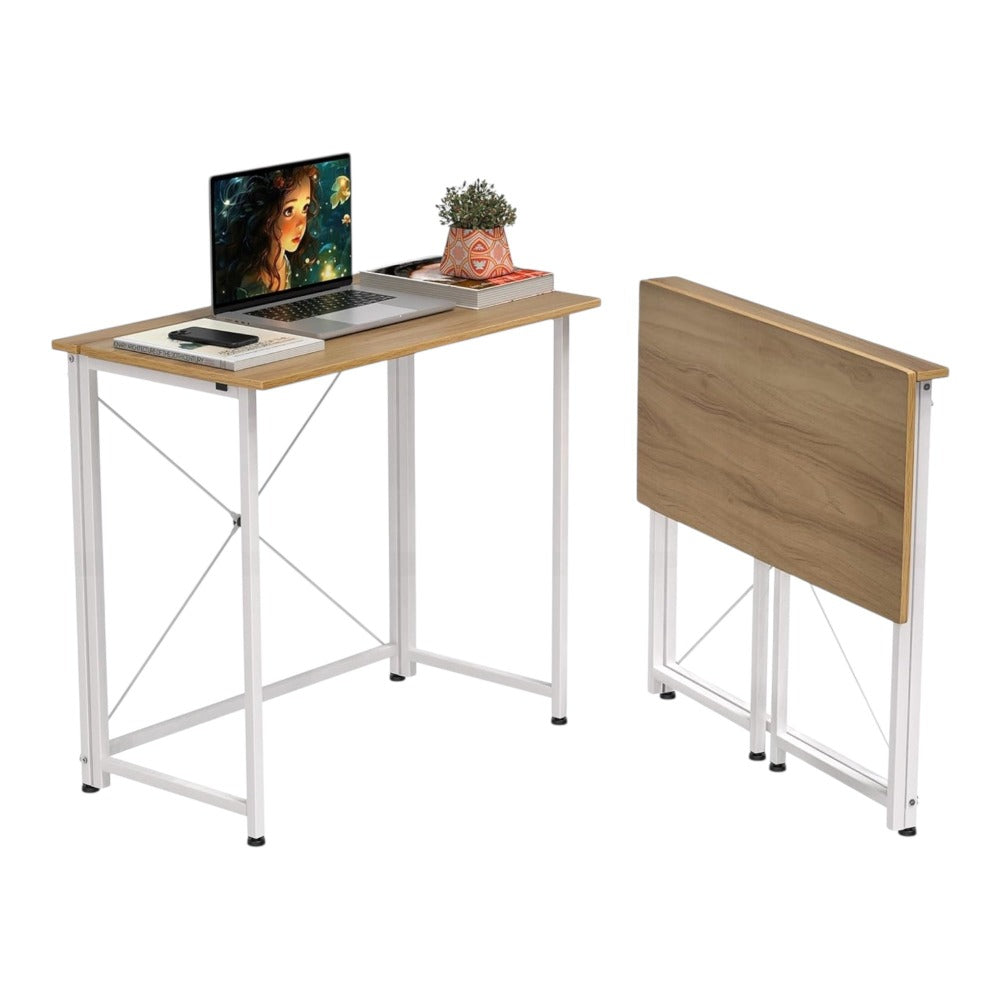 Mesa Escritorio Plegable, Mesa de Oficina Plegable, para Ordenador, Pequeño Mesa Ordenador Plegable Escritorios portátiles para Estudio, Casa Oficina 80x40x75cm