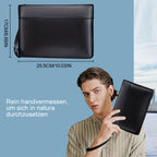 Bolso de mano de cuero para hombre Leathario, bolso tote con ranura, bolso tote pequeño con cremallera, gran capacidad para oficina, conferencias, viajes, almacén local