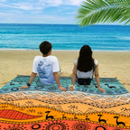 Manta de playa compacta ultraligera resistente al agua y arena de 304,8 x 274,32 pulgadas/210,82 x 200,66 pulgadas. Ideal para la playa, el parque, el césped, el camping, senderismo, conciertos y equipo al aire libre.