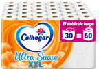 Colhogar Ultra Suave XXL 30 ROLLOS DE 32.5 METROS - Papel Higiénico Suave - Paquete con 30 Rollos Extra Grandes - Papel de Baño de 2 Capas - 100% Libre de Perfume - Blanco