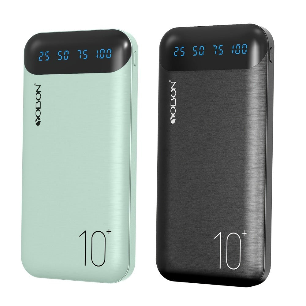 Paquete de 2 baterías externas, banco de poder de 22,5 vatios y 10000 mAh, cargador portátil con carga rápida LED, compatible con teléfonos inteligentes, tabletas, etc.