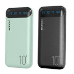 Paquete de 2 baterías externas, banco de poder de 22,5 vatios y 10000 mAh, cargador portátil con carga rápida LED, compatible con teléfonos inteligentes, tabletas, etc.