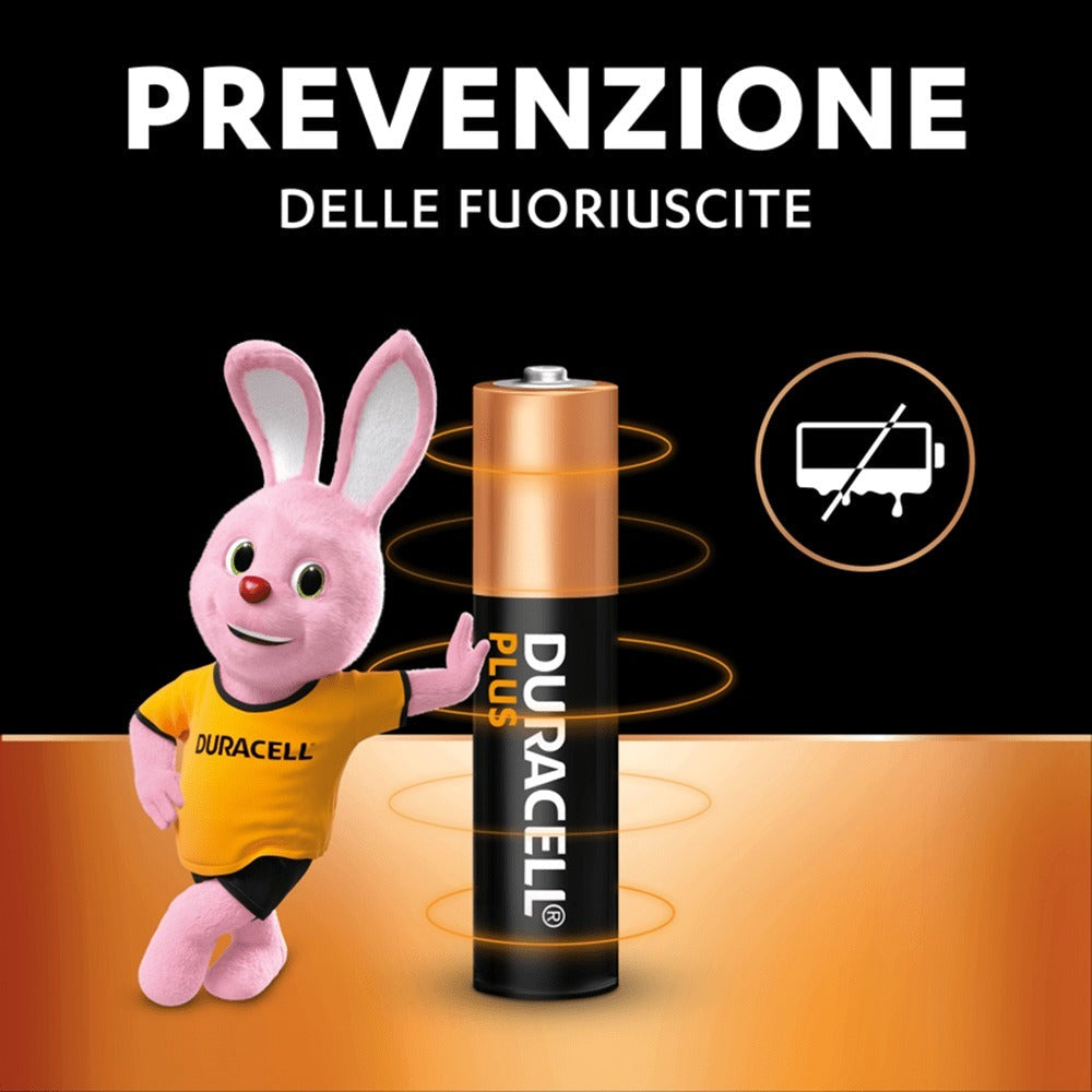 Paquete de 12 pilas AAA alcalinas Duracell Plus Mini Stilo de larga duración