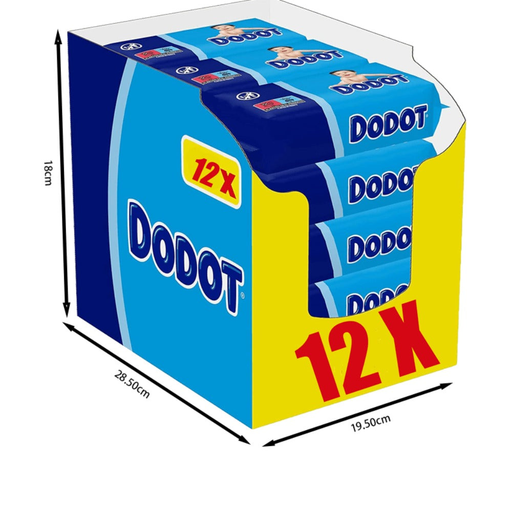 Dodot Toallitas para Bebé, 624 Toallitas, 12 Paquetes (12x52), Limpieza e Hidratación en Cada Pasada