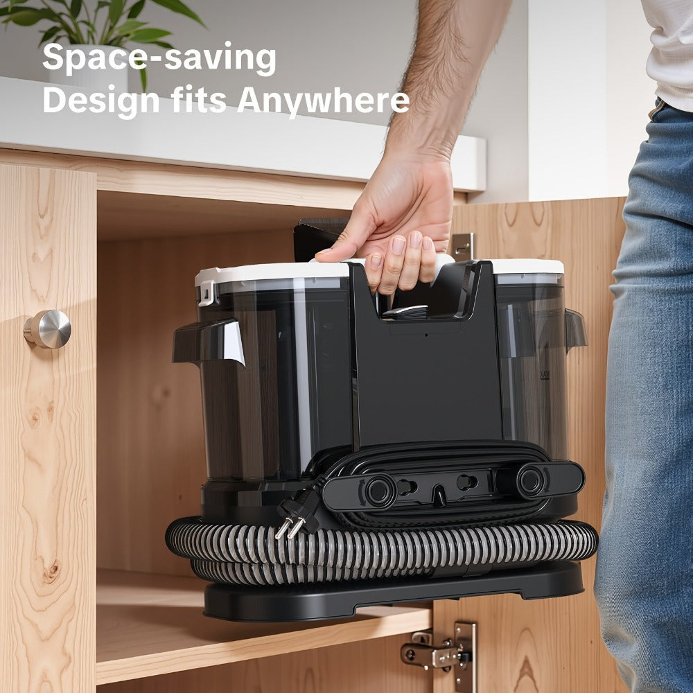 Lubluelu Máquina Limpiadora de Puntos de 600W con Potente Succión, Super Succión de 20KPa, Mayor Capacidad de Limpieza, Radio de Trabajo de 6.7m, Diseño de Doble Depósito de Agua (1L + 1.75L), Limpieza de 3 Acciones, Eliminador de Manchas No Químico para