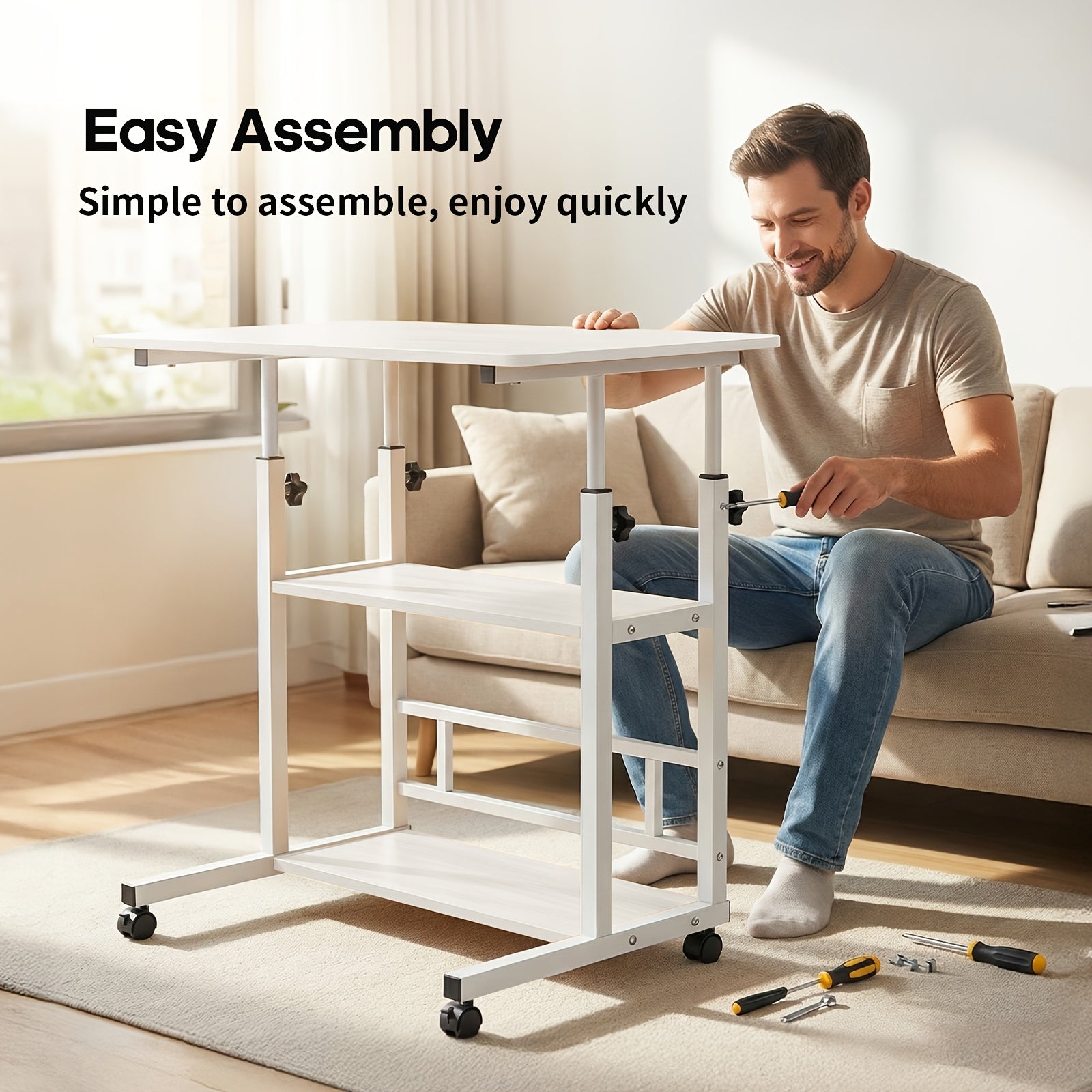 Escritorio para teletrabajo y estudio | 80Cm y Ajustable