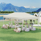 Toldo plegable de exterior de 1 pieza de 3 x 6 metros, toldo para exteriores, carpa de recepción portátil, cenador de metal, refugio, equipado con 6 paredes laterales y 4 ventanas, resistente al viento, protección UV, fácil de instalar, resistente y durad