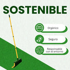 PLANTAWA Cepillo para Césped Artificial con Mango Extensible Desmontable 0,80–1,40 m | Limpieza, Peinado y Mantenimiento de Césped Sintético, Alfombrillas y Jardín