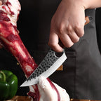 2 cuchillos de chef, cuchillo de cocina con funda de cuero - Cuchillo de chef forjado a mano, perfecto para cuchillo de rebanar, cuchillo japonés para el hogar